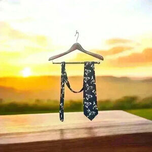 Mickey Unlimited Goofy Necktie Black Pre-owned